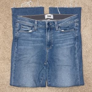 Paige High Rise Cropped Flare Jeans